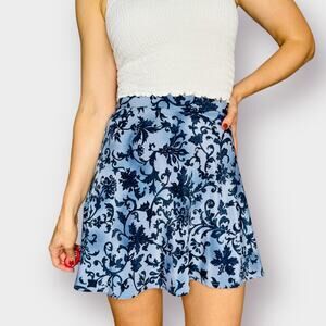 90s‎ All That Jazz Navy Light Blue Mini Skirt